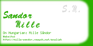 sandor mille business card
