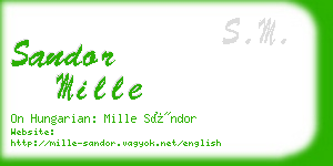 sandor mille business card